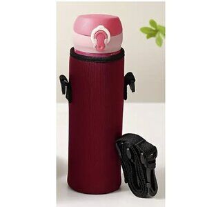 Neoprene Insulated Water Bottle Sling Crossbody Travel Carrying Holder NEW